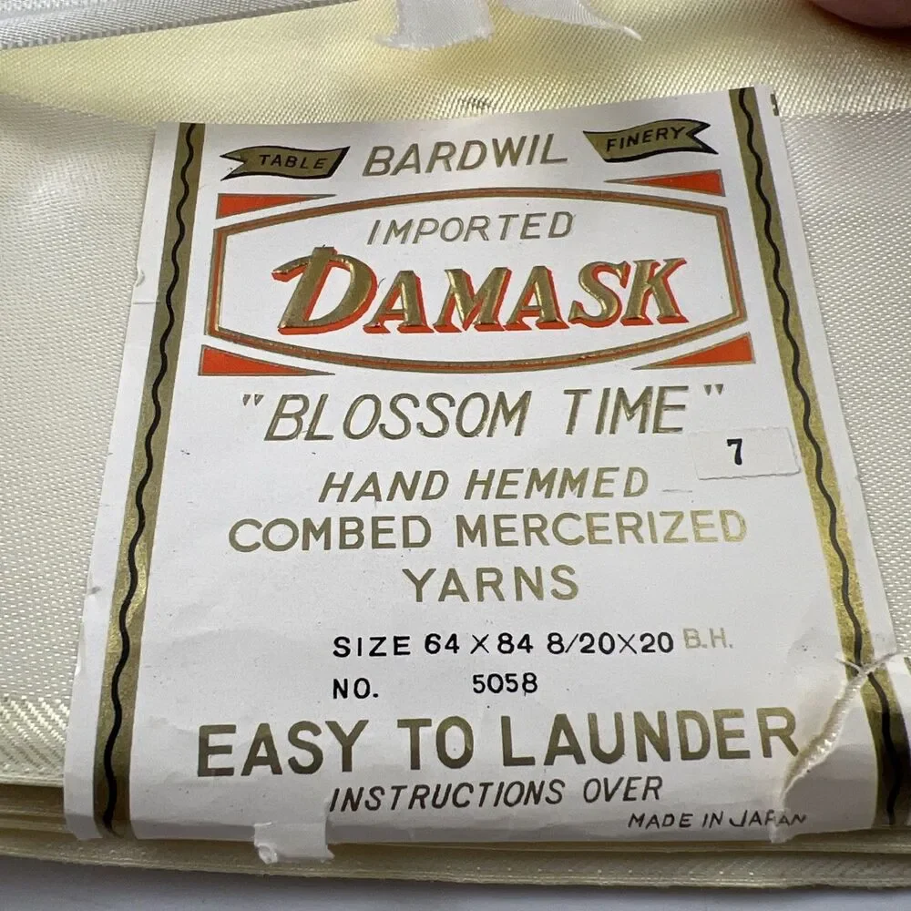 Vtg Bardwil Damask 'Blossom Time' 64